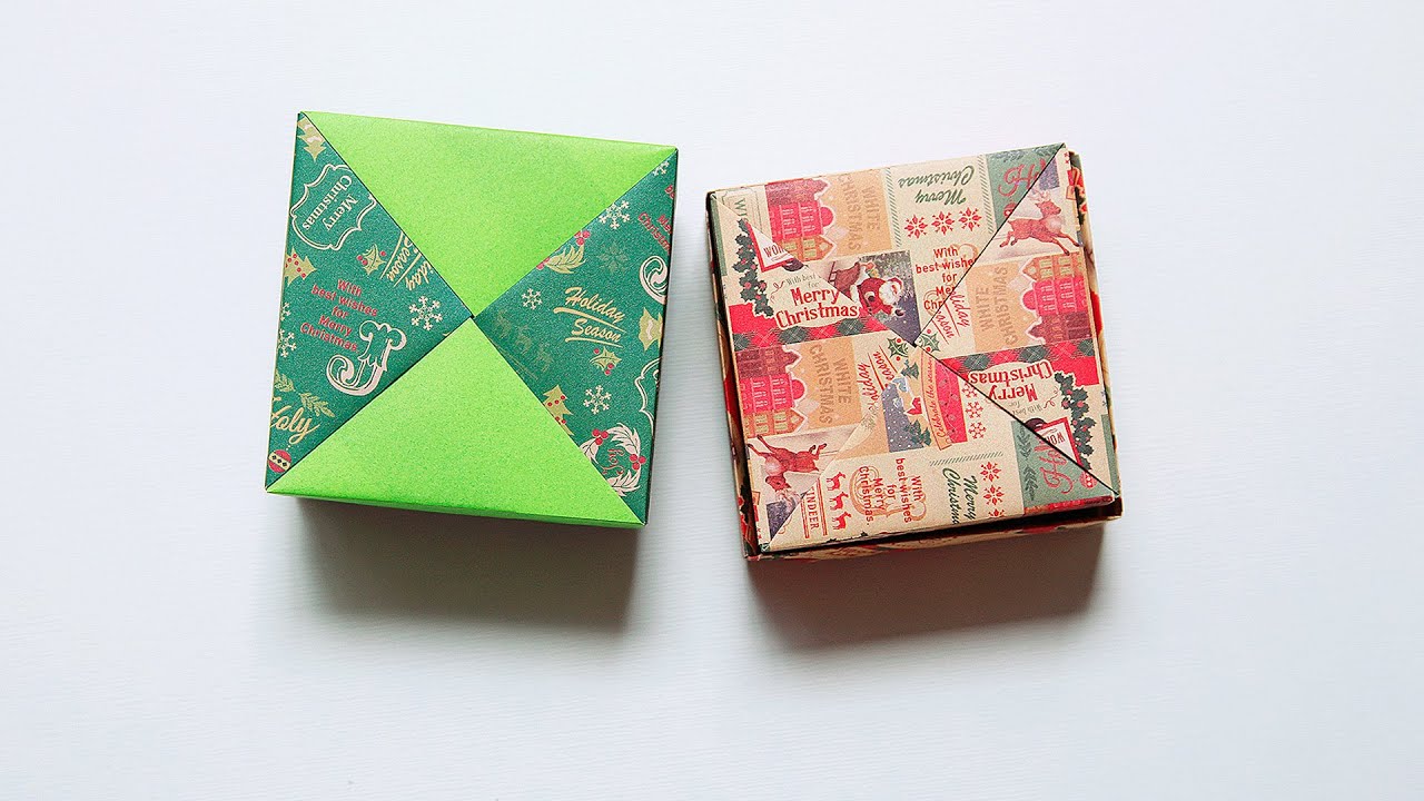 🎁 Origami Square Boxes 🎁 - Square Box (B) (Tomoko Fuse)