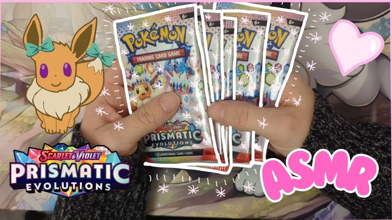 ASMR Opening Pokemon Prismatic Evolutions!