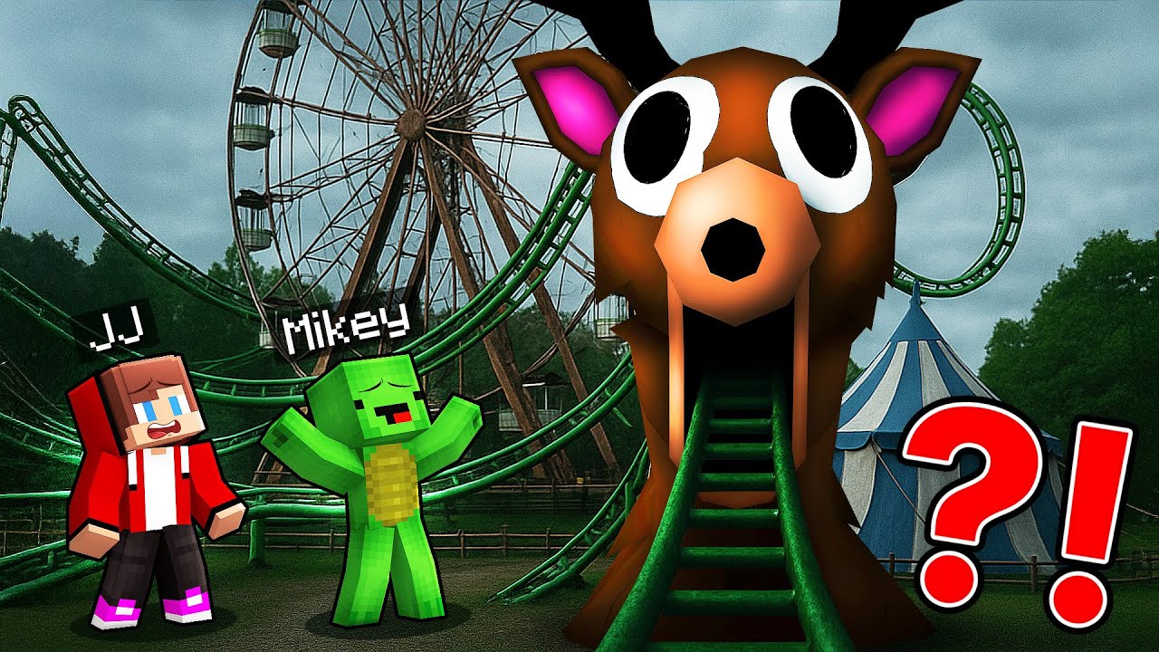 Mikey and JJ Built AMUSEMENT PARK in Minecraft (Maizen)