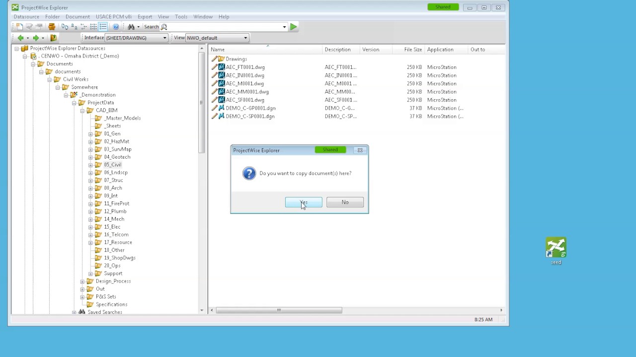 AECWS - Quickly creating a new file in ProjectWise