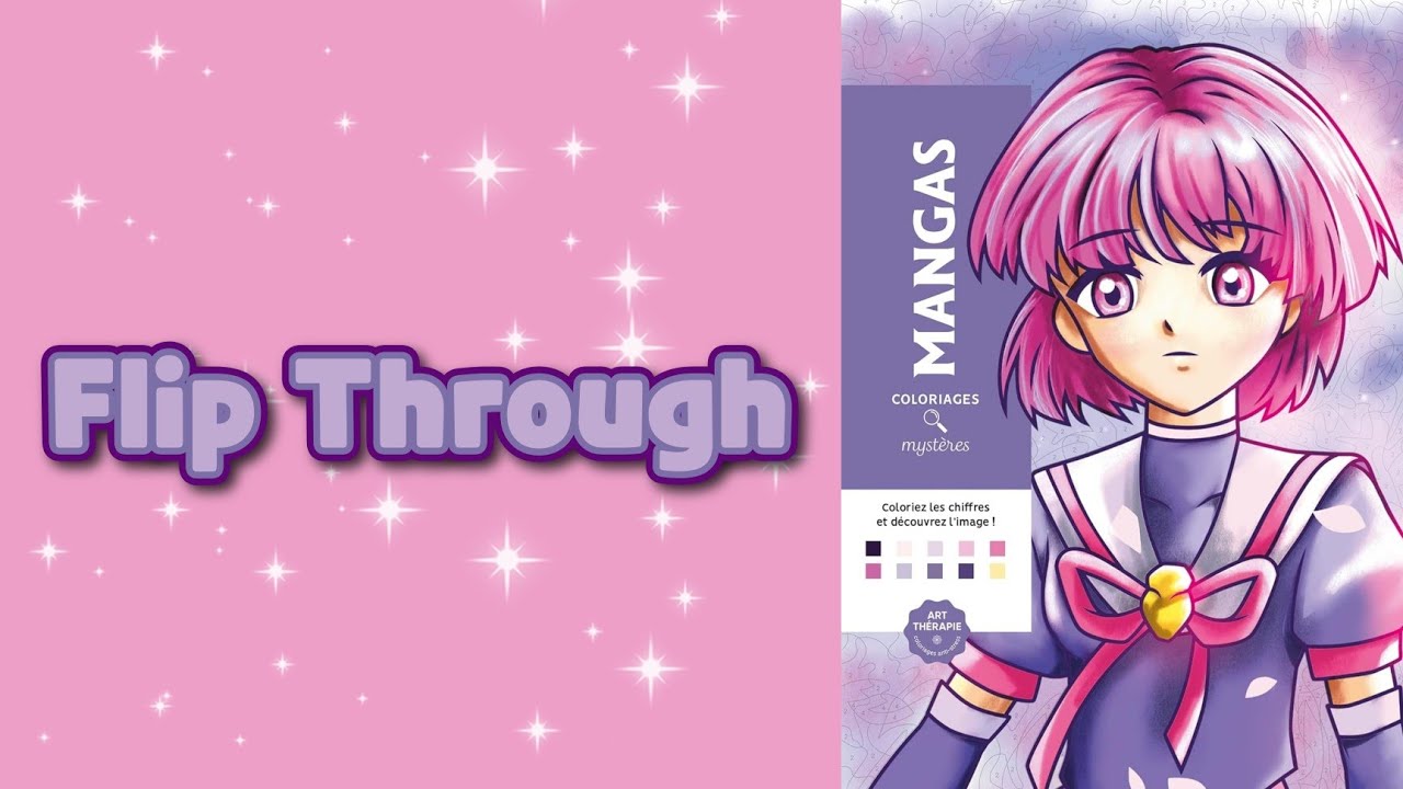 Coloriages mystères - Mangas Coloring Book Flip Through 🎀
