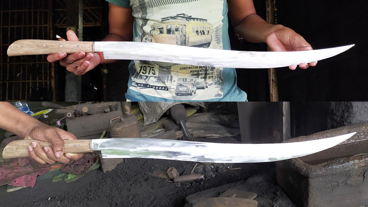 BLACKSMITH MAKING SWORD / MAKING A SWORD FROM SPRING / KURBANI SWORD KAISE BANATE HAI