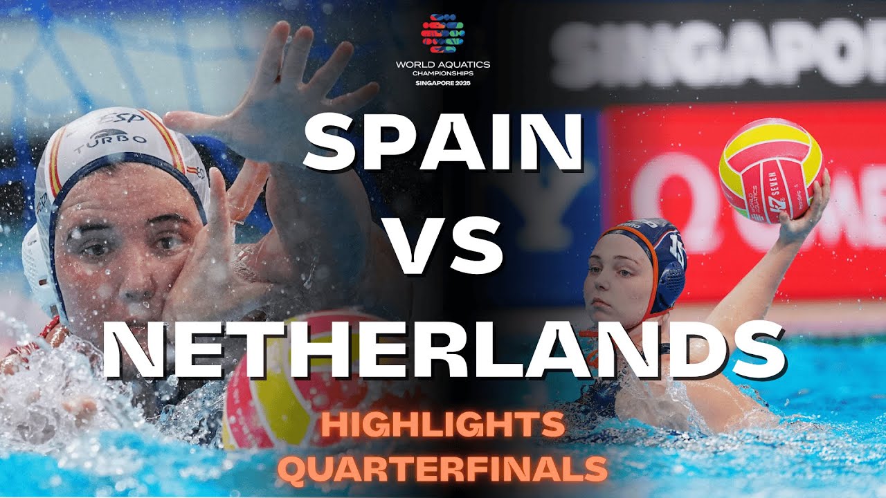 Highlights | Spain vs Netherlands | Women Quarterfinals | World Aquatics Championships Singapore2025