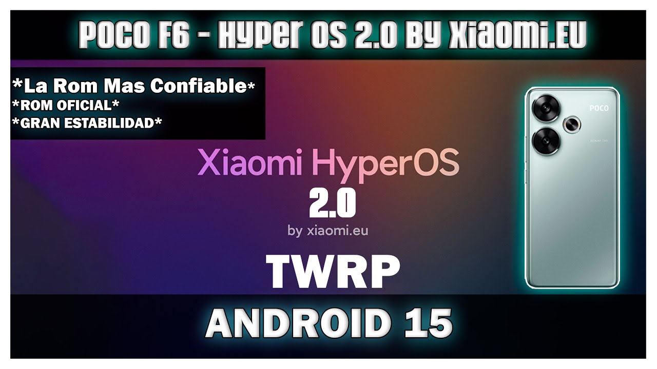 Poco F6 - Hyper OS 2.0 LLEGO OFICIALMENTE Y XIAOMI EU LO PERFECCIONO ! HYPER OS 2.0 LIMPIO !