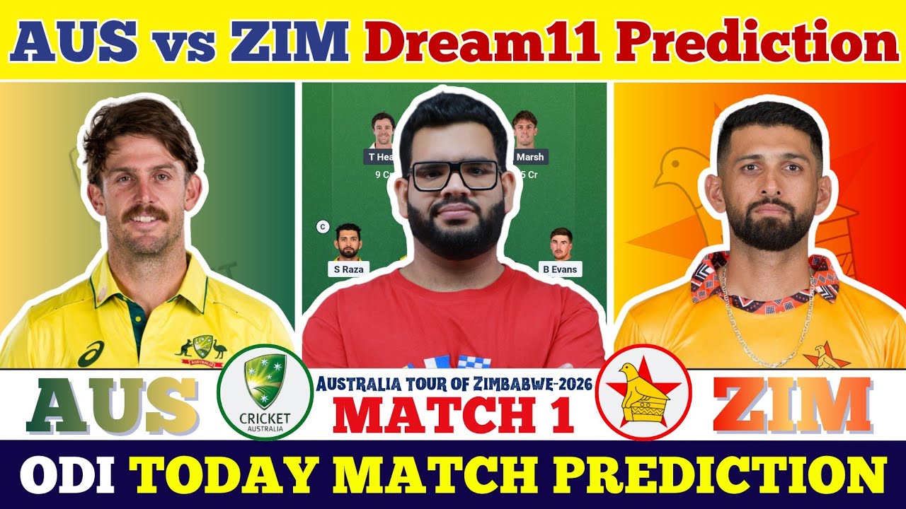 AUS vs ZIM Today Match Prediction|AUS vs ZIM Dream11 Prediction|AUS vs ZIM Today Dream11 Team