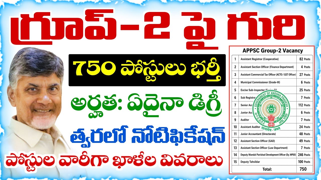 AP గ్రూప్-2 పోస్టుల వారీగా ఖాళీల వివరాలు | APPSC Group-2 Notification 2026 Vacancy details