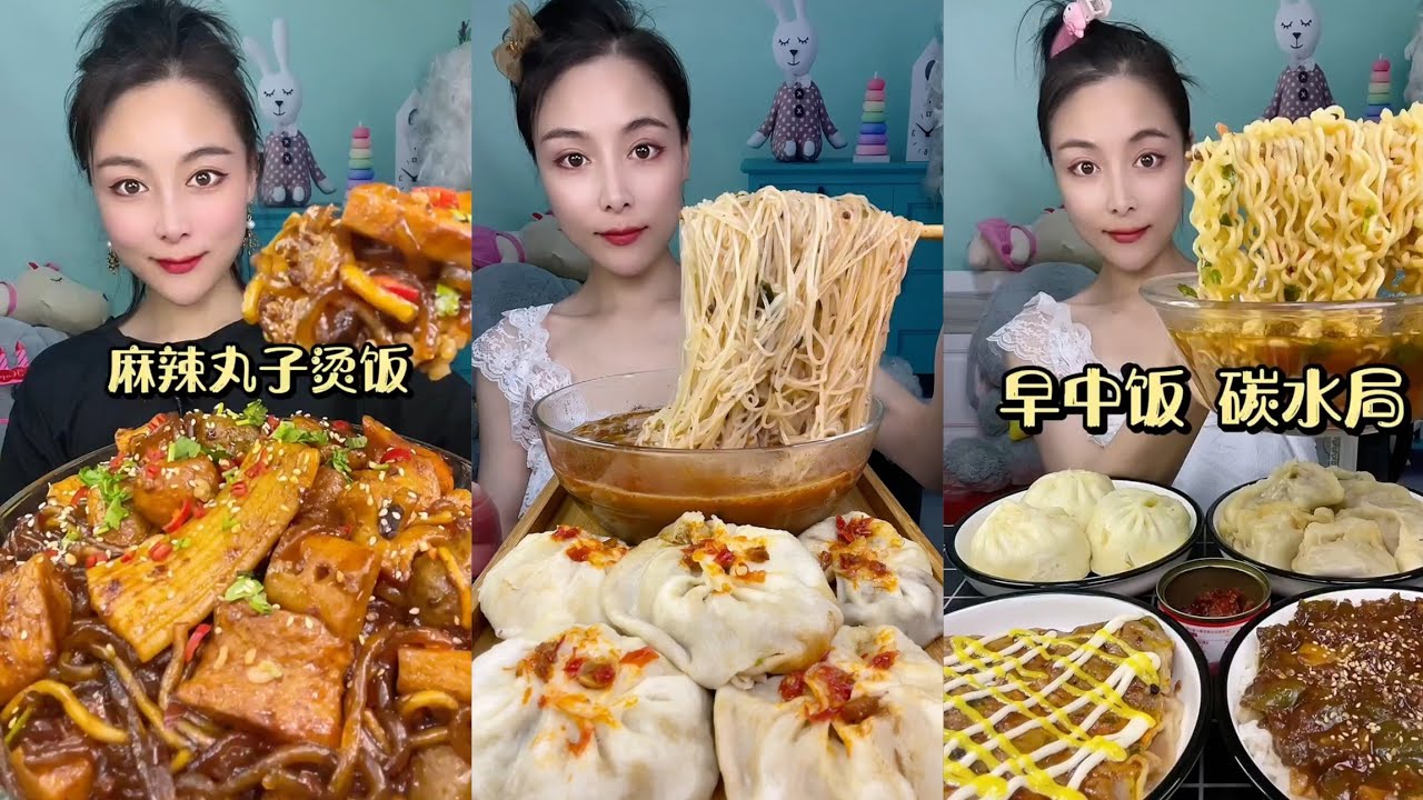 Mukbang : Eating Spicy Noodles 🍜🍜 fire Noodles 🍜 with Hotdogs 😋#dinner #hotdog #eatingshow #noodles 