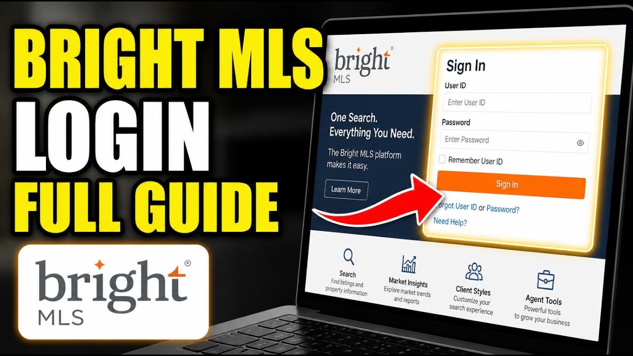 How to login to Bright MLS for investment search and agent tools - Full Guide