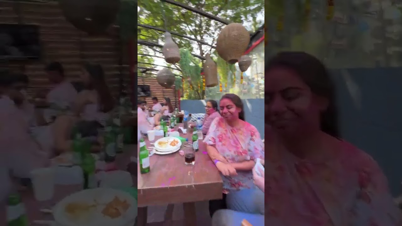 HOLI 💥  Holi Celebration at local bar in Mumbai, Maharashtra, India 🩷❤️🧡💛💚🩵💙💜