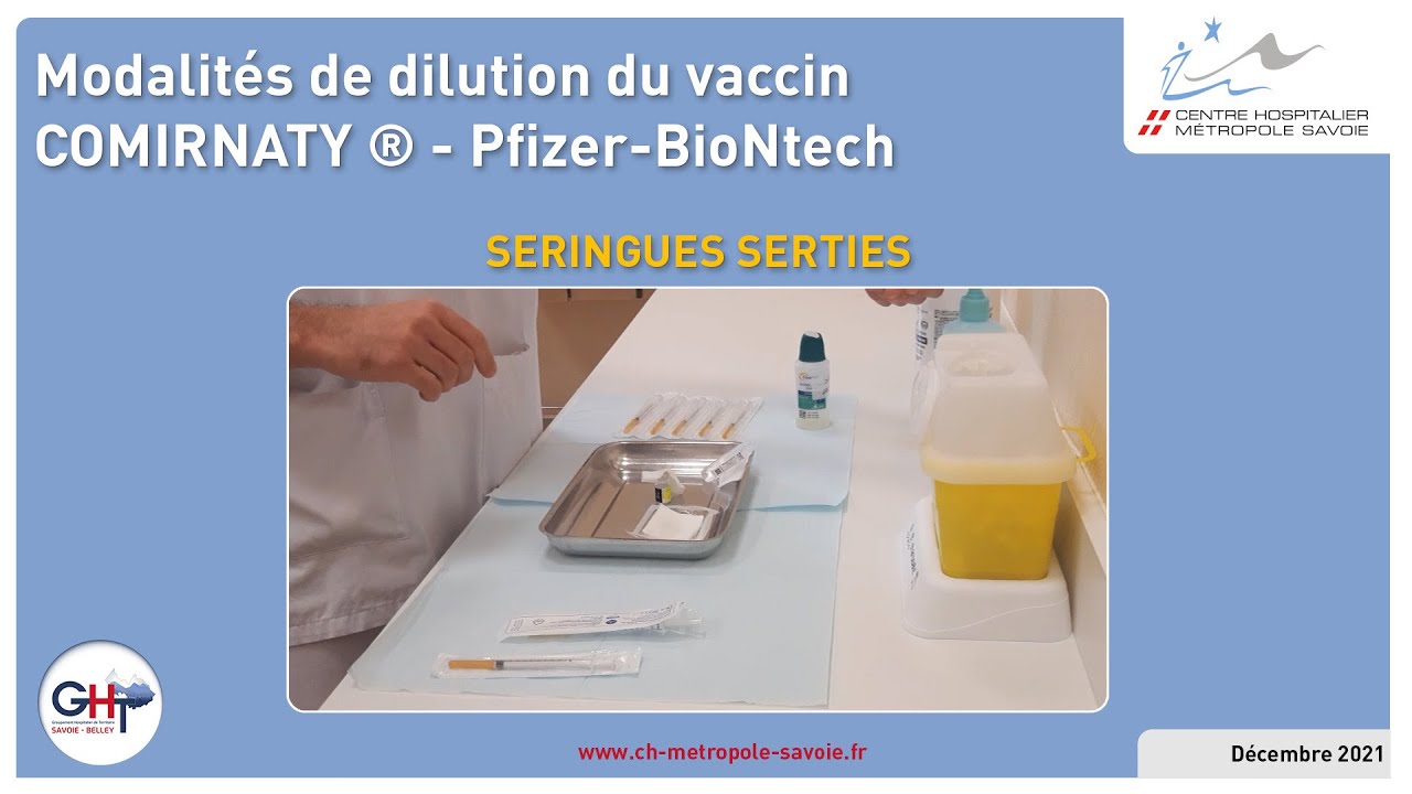 Dilution des vaccins COMIRNATY ® Pfizer-BioNtech : seringues serties
