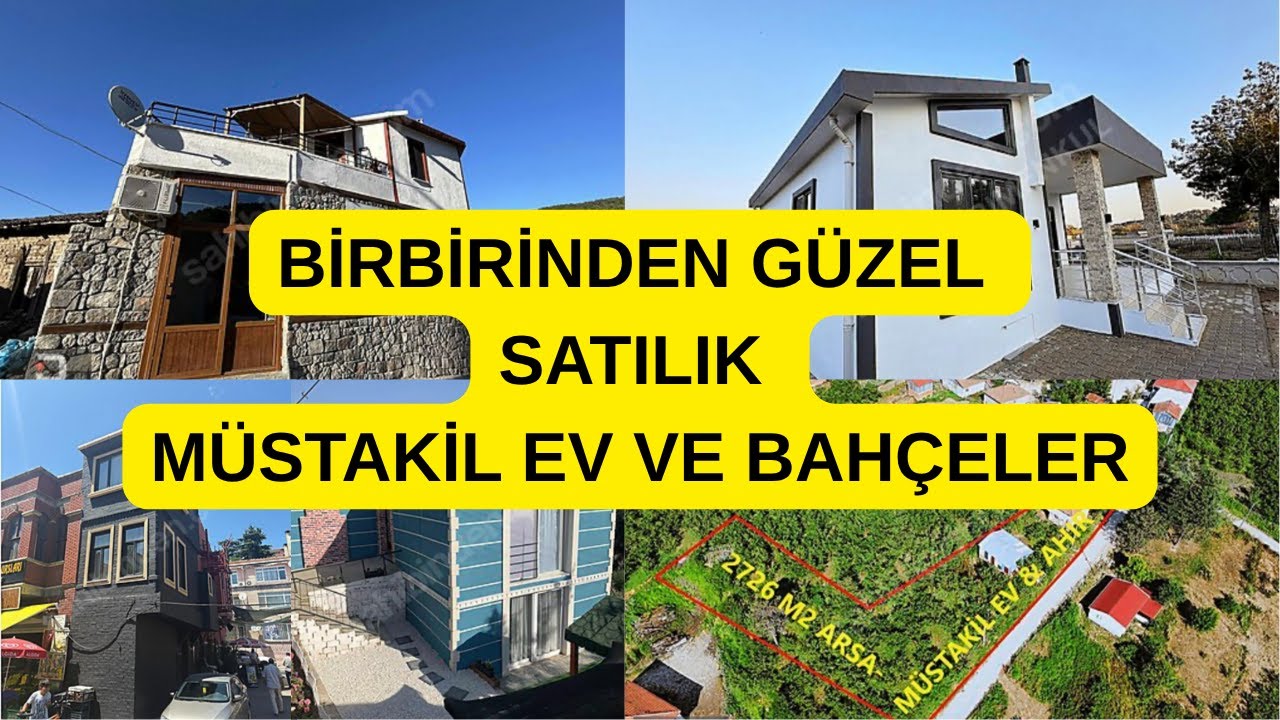 BİRBİRİNDEN GÜZEL SATILIK MÜSTAKİL EV VE BAHÇELER