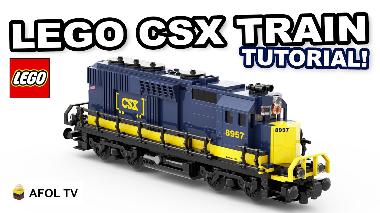 LEGO CSX Train Engine (Tutorial - Instructions!) - How to build a LEGO CSX Train Engine!