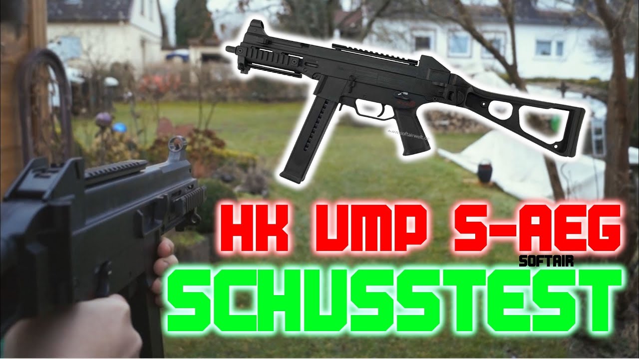HK UMP S-AEG SOFTAIR | SCHUSSTEST [German]