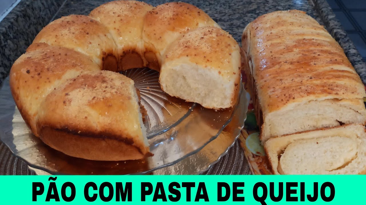 PÃO COM PASTA DE QUEIJO RALADO COMO FAZER