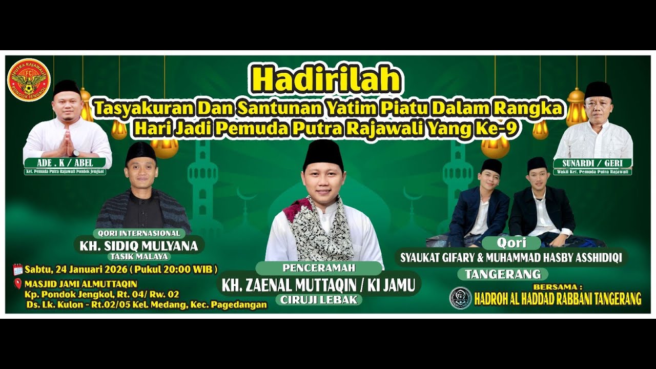 LIVE Tasyukuran  Dan Santunan  Dalam Rangka Hari Jadi PEMUDA PUTRA RAJAWALI Yang  Ke-9
