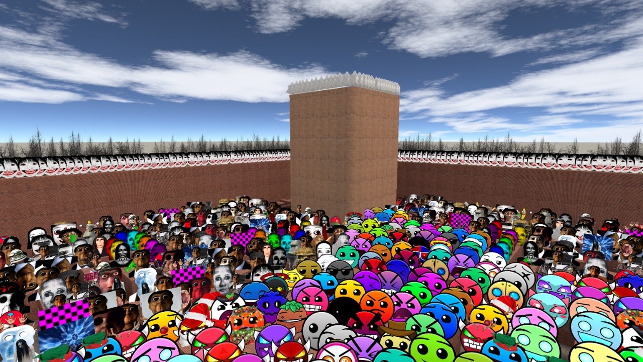 HERE TOO MUCH BOTS HAVING FUN IN MAZE! #NextBotS #GmoD