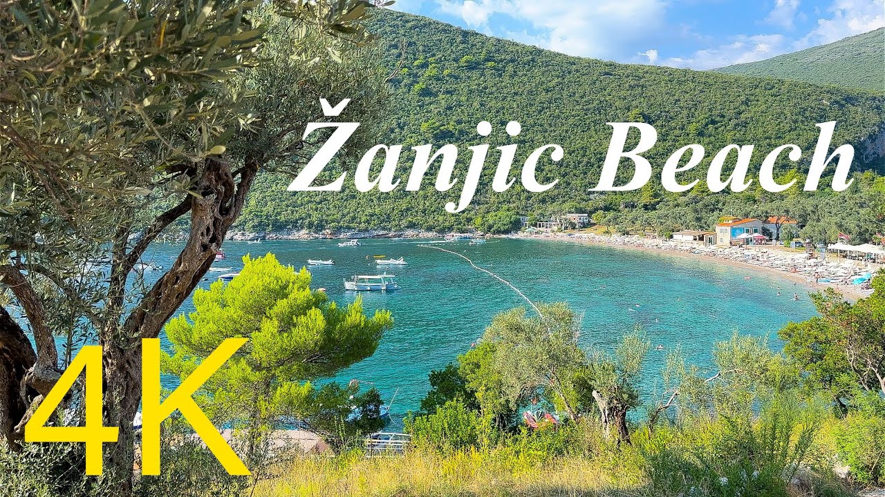 Пляж Жанич 🏝️ Герцег-Нови, Черногория 🇲🇪 Пешеходная экскурсия в 4K