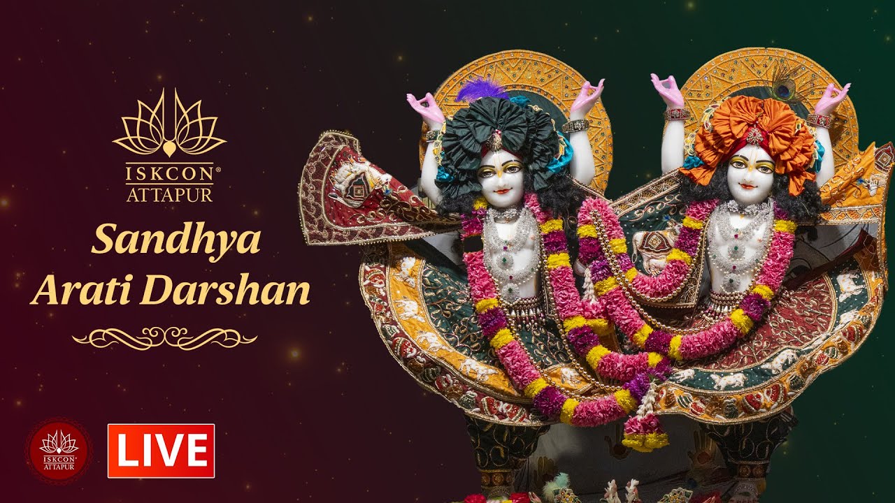 Sandhya Arati Darshan (4:30 pm - 9:00 pm) at ISKCON Attapur on 24th January 2026