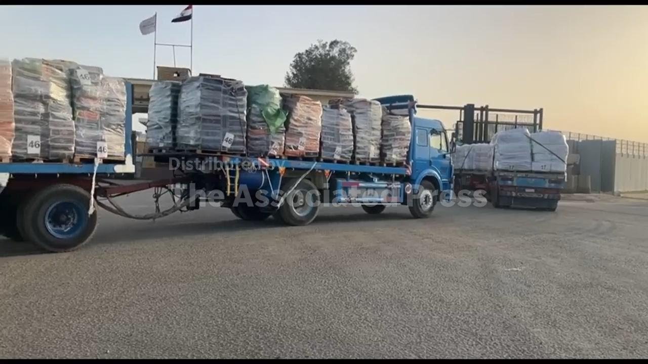 Wait for reopening of Rafah crossing into Gaza continues as trucks depart for Israeli inspection