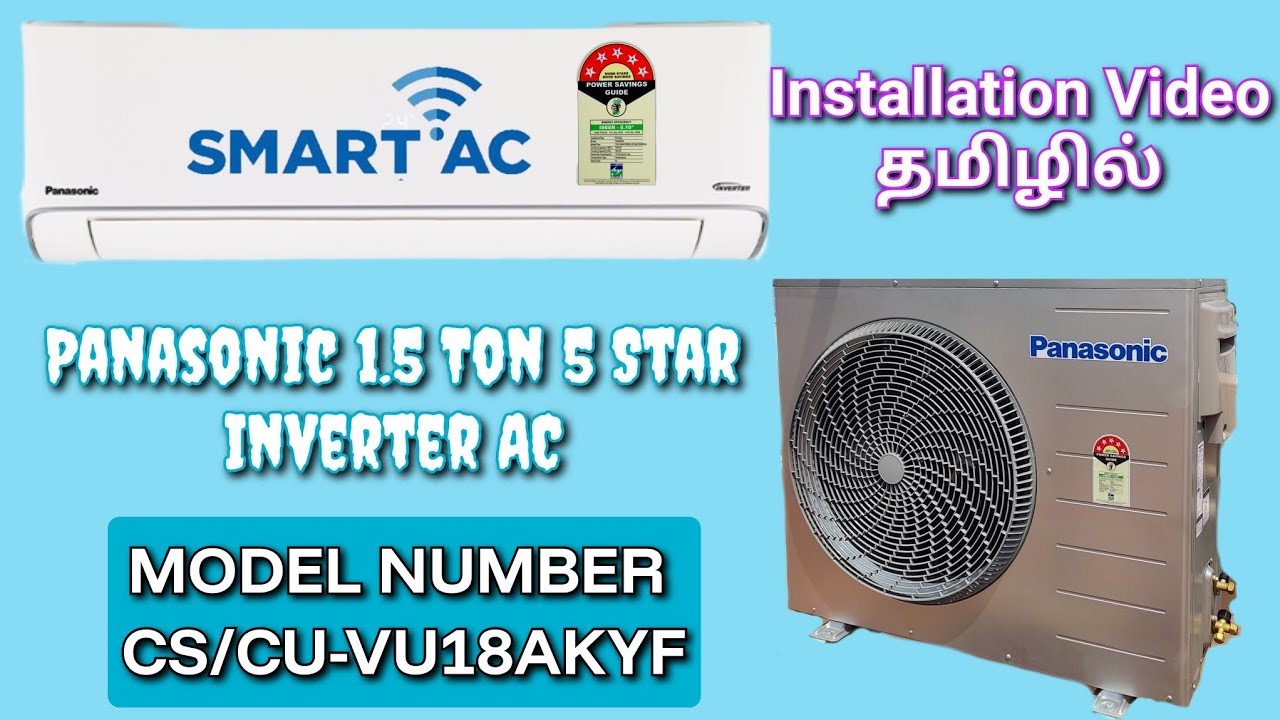 Panasonic 1.5 Ton 5 Star Inverter ac | New 2025 model | CS/CU-VU18AKYF | installation in tamil 