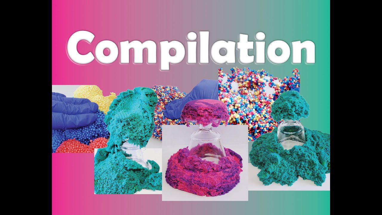 Compilation 4 Kinetic Sand DROP & SQUISH SMUSH SMOOSH & Fall & Slime Foam VERY Satisfying & Relaxing