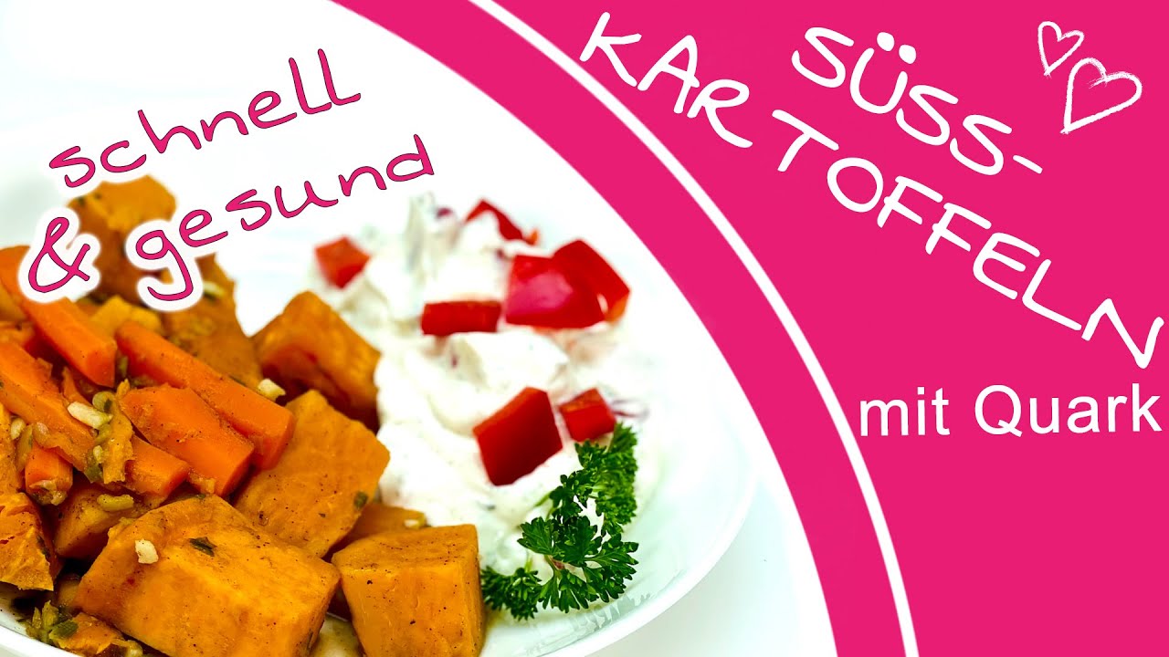 Rezept: Süßkartoffeln mit Quark | Rezeptidee für gesunde Alternative zu Pellkartoffeln
