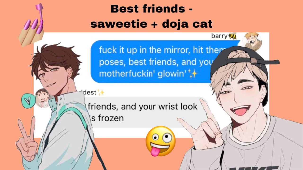 Best friend by saweetie + doja cat lyric prank || haikyuu text