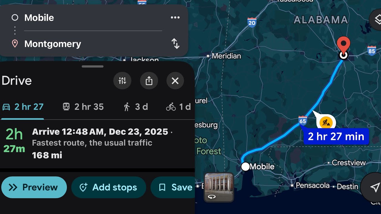 Driving From Mobile, AL To Atlanta GA Part 1: Mobile To Montgomery AL