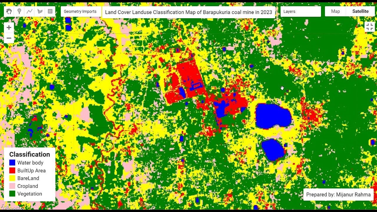 Land use and Land cover classification using Random forest machine learning in Google Earth Engine