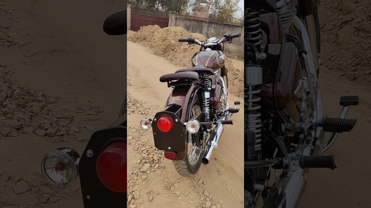 New Royal Enfield classic 350 modified into Vintage look #royalenfield #bulletmodified #oldisgold