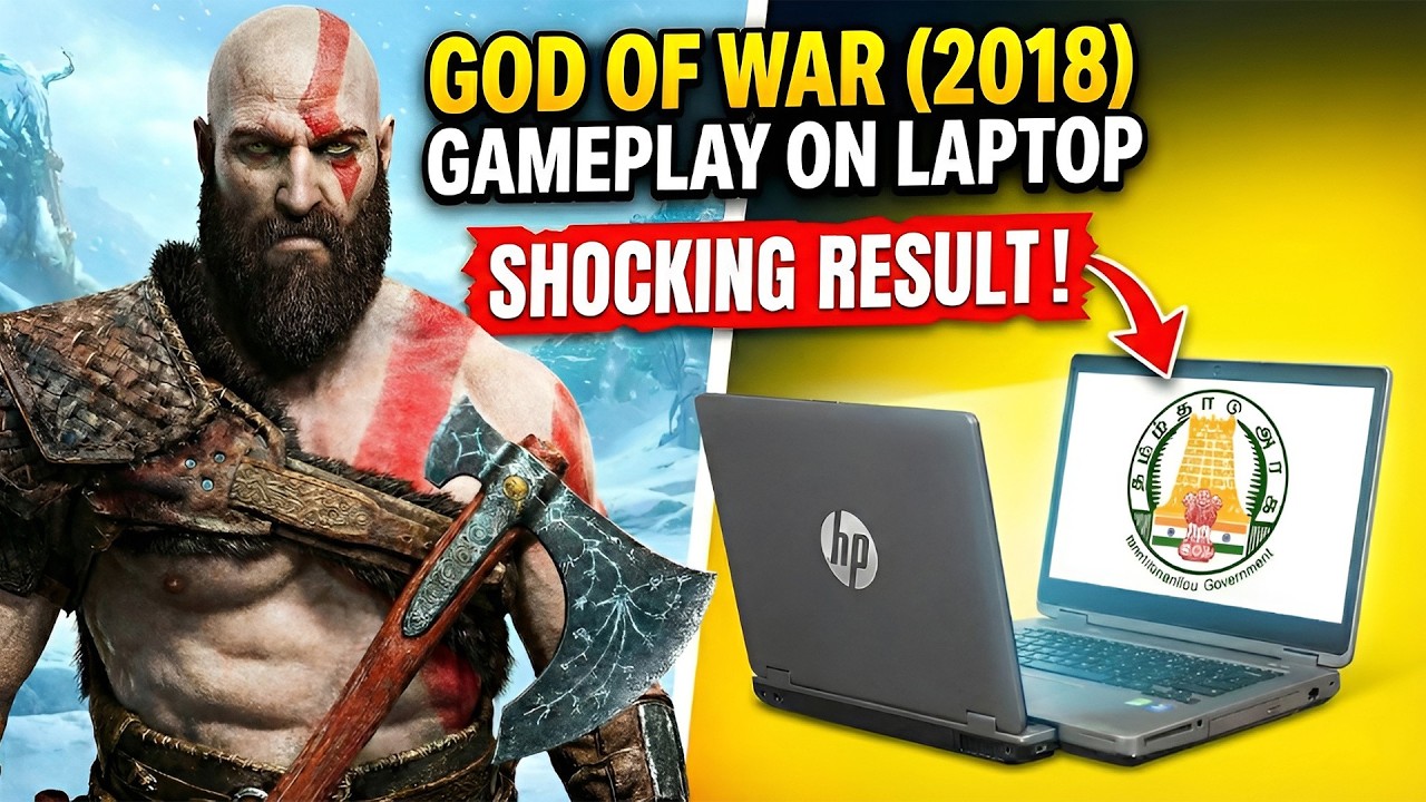 GOD OF WAR (2018) on TN GOVT LAPTOP - You Won't Believe the FPS! 😱
