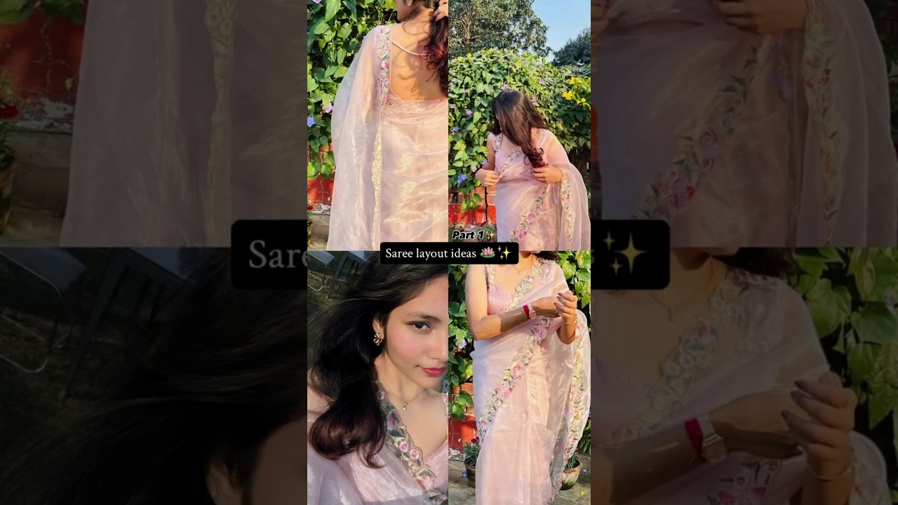 Aesthetic saree layout ideas 