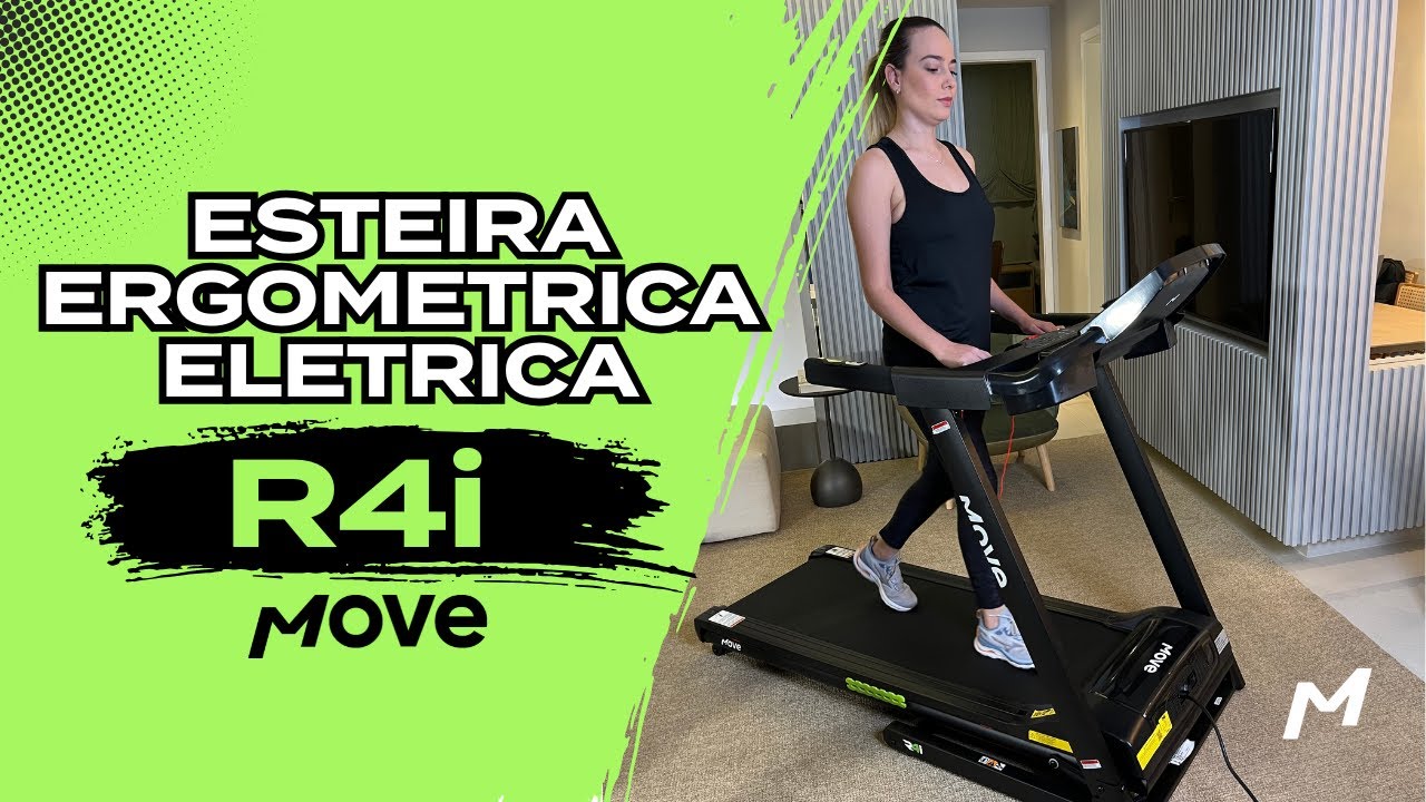 Esteira Ergom&eacute;trica El&eacute;trica Residencial Bluetooth R4i Move