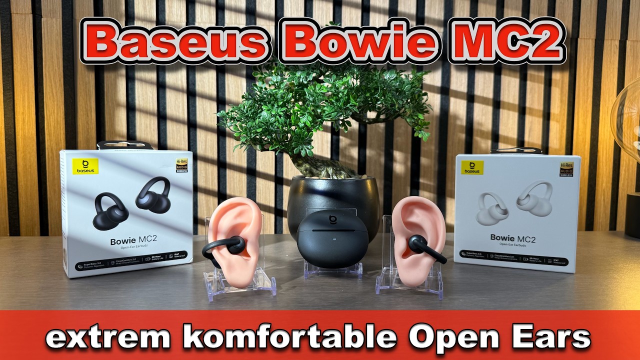 Baseus Bowie MC2 Test 🎧 Open-Ear Earbuds mit CloudComfort 2.0, LDAC, KI-Features & 60h Akku