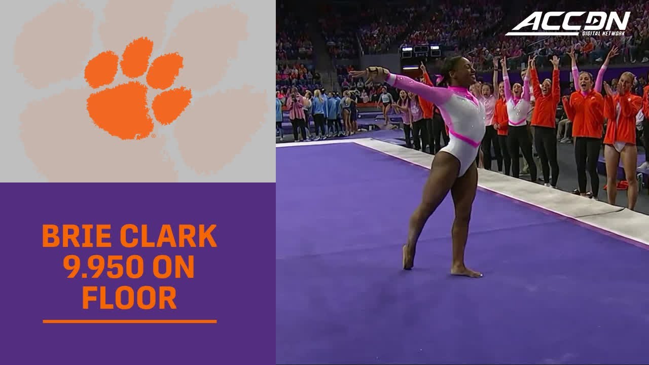 Clemson's Brie Clark Takes First With A 9.950 On Floor