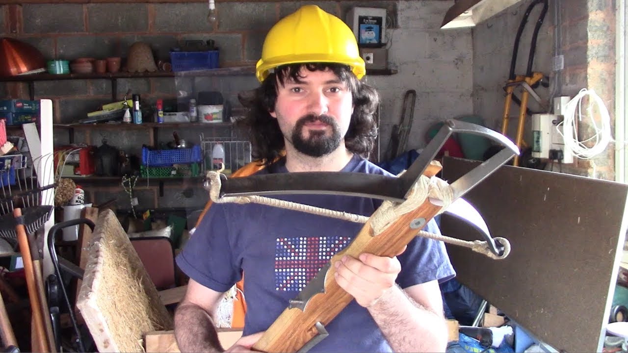 Medieval Crossbow Vs Construction Helmet!