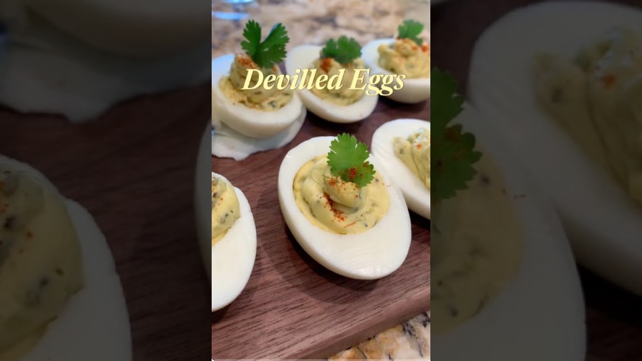 These devilled eggs remind me why simple food is the best food #easyrecipes #recipe #food #cooking