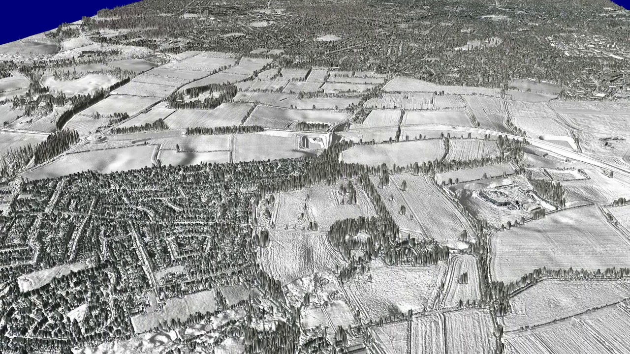 Brampton to Caistor St Edmund Roman Road, Norfolk - Lidar Flyover