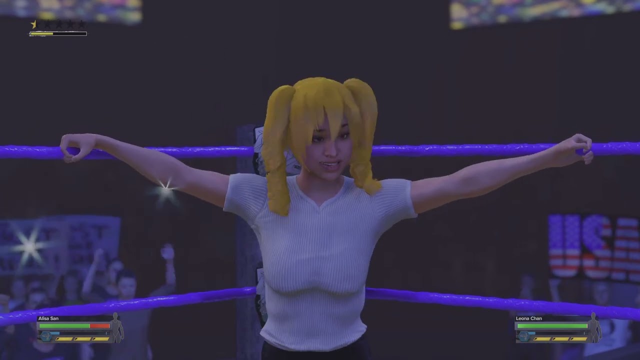 WWE 2K24: Alisa San Vs Leona Chan (Stinkface and Low blow match)