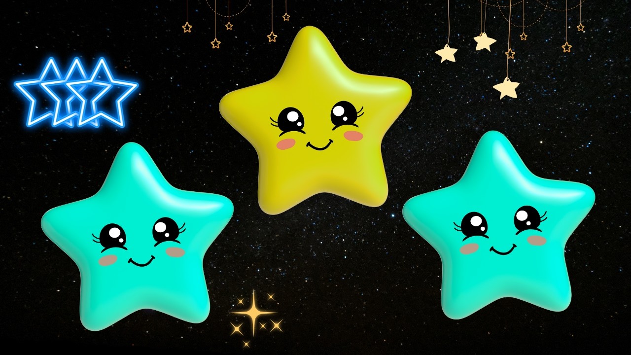 «Мерцай, мерцай, маленькая звёздочка» 🌟 Весёлая детская песенка / Музыка для подпевания ✨ Сияющие...