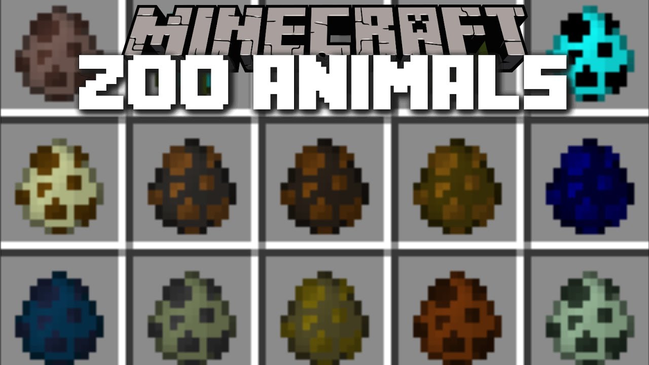 Minecraft ZOO ANIMALS MOD / PLAY WITH LOADS OF MOBS!! Minecraft