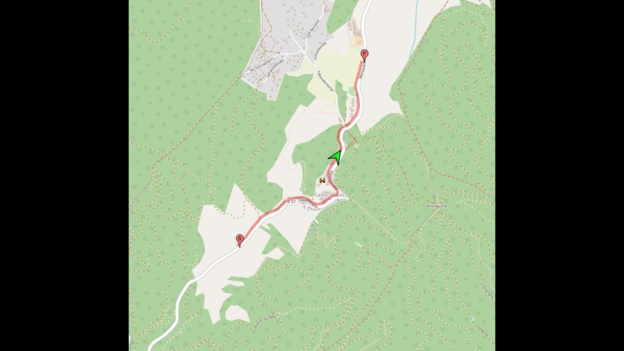 Ortsdurchfahrt im Nordpfälzer Bergland/KIB: Falkenstein (Süd rein, Nord raus)