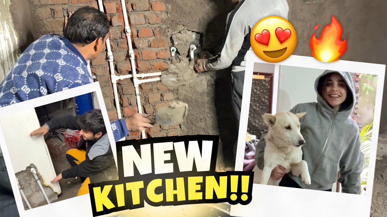 Finally 🔥 New Kitchen ka sabse mushkil kaam ho gya!! 😇