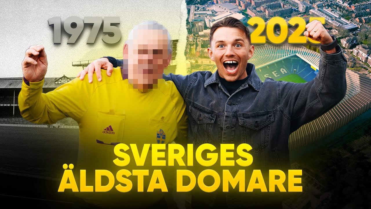 TR&Auml;FFAR SVERIGES &Auml;LDSTA FOTBOLLSDOMARE!