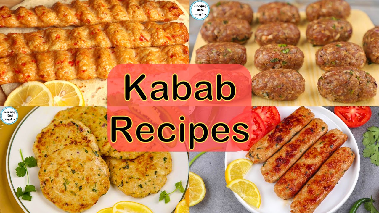 Turkish Adana Kebab, Chicken Seekh Kabab, Mutton Gola Kabab & Chicken Patty Kebab Recipe