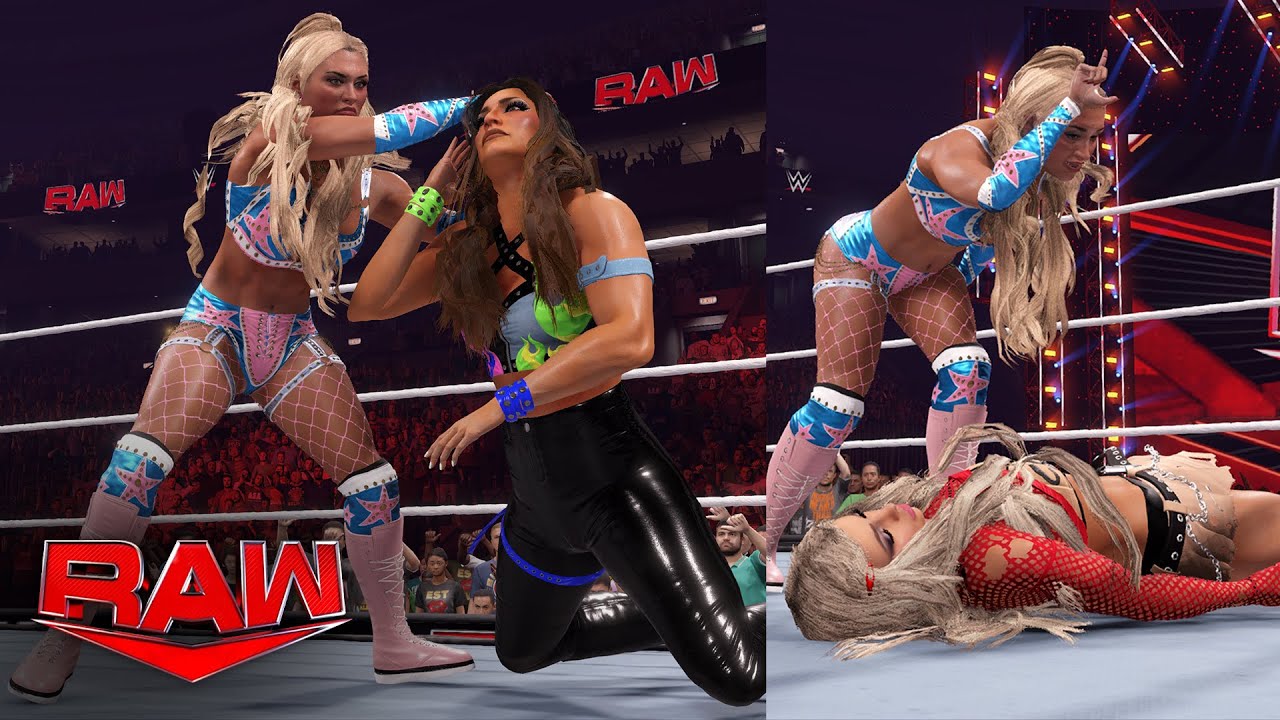 WWE 2K23 - RAW : Tiffany Stratton vs. Raquel Rodriguez + Tiffany challenges Liv to a match at WM