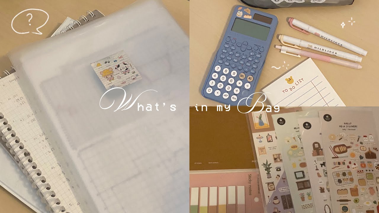 WHAT'S IN MY SCHOOL BAG? ʚɞ ⁺⊹ ⸝⸝  Pinterest school girl, stationary essentials, Junior high school