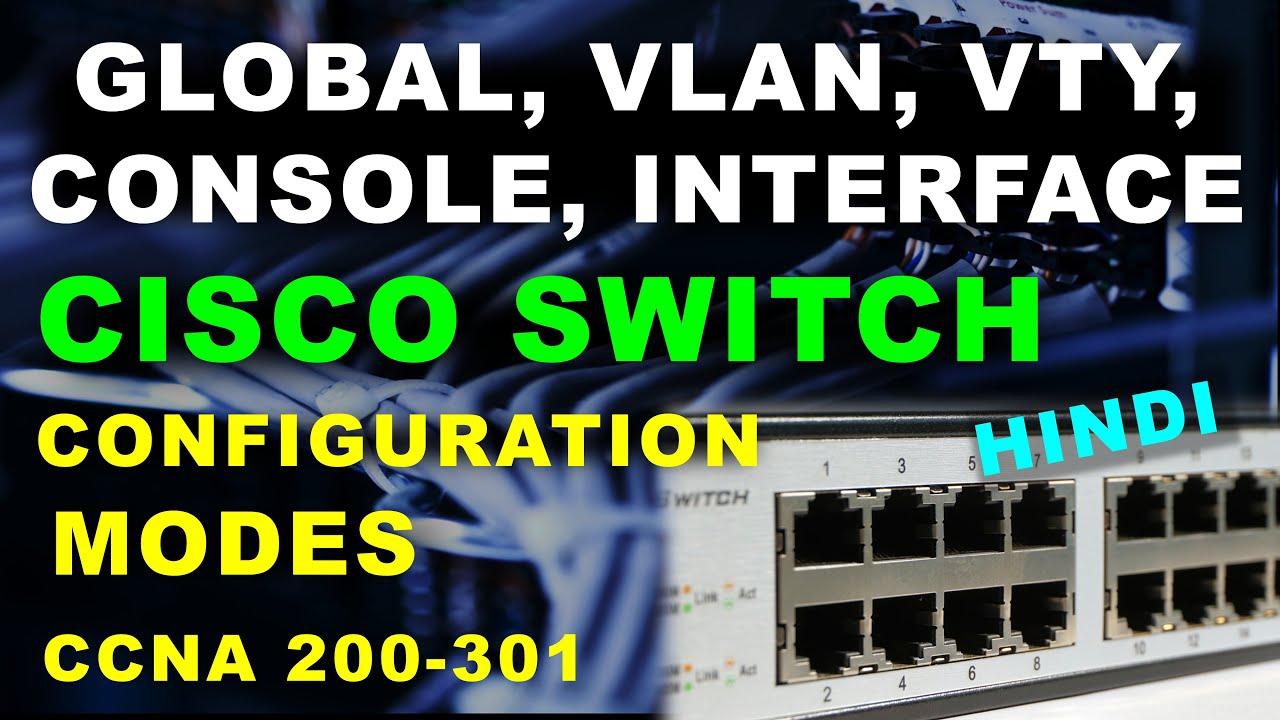Cisco Switch Configuration Modes Explained in Hindi | Global, Interface, VLAN, VTY | CCNA 2025