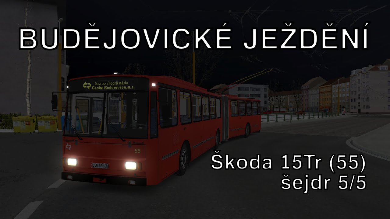 [SIMT MHD] Českobudějovické ježdění na 5/5 s vozem Škoda 15Tr ev.č. 55 (aneb samý pětky)