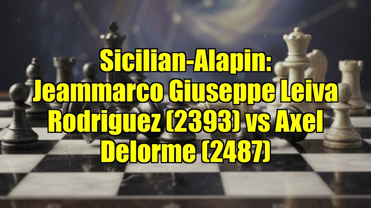 Sicilian-Alapin: Jeammarco Giuseppe Leiva Rodriguez (2393) vs Axel Delorme (2487)